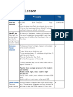 Grammar Lesson: Stage + Aim Procedure Time