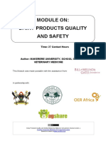 Module On: Dairy Products Quality and Safety: Time: 27 Contact Hours