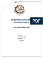 Surrogate Branding: Strategic Brand Management Individual Assignment