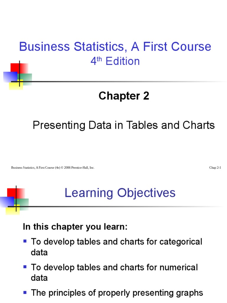 Chapter 2 - Presenting Data in Tables and Charts | PDF | Chart ...