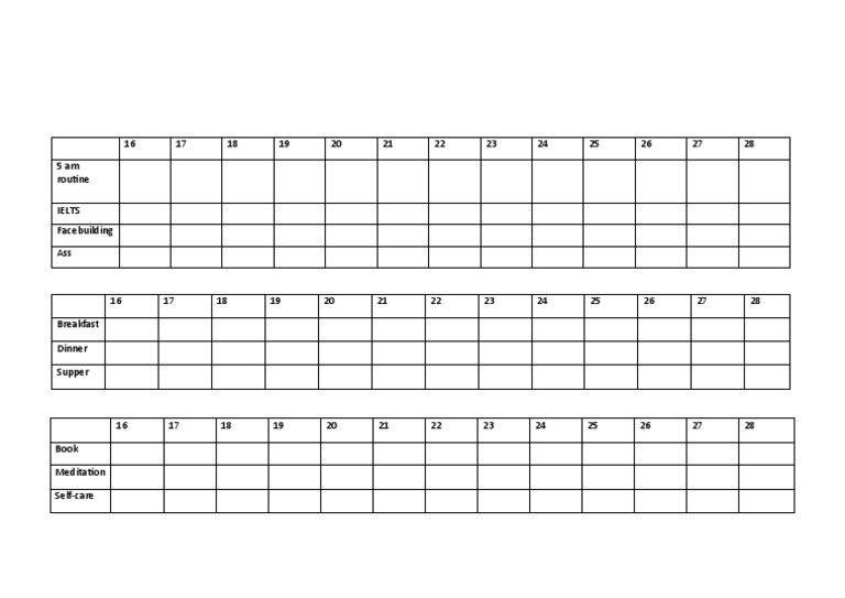 February (Tracker) | PDF | Wellness | Self-Improvement