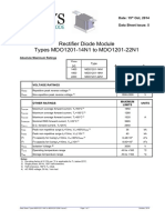Rectifier Diode Module Types MDO1201-14N1 To MDO1201-22N1: Absolute Maximum Ratings