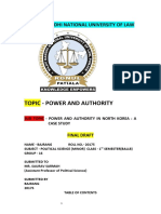 Topic - Power and Authority: Rajiv Gandhi National University of Law