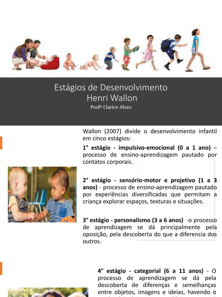 Estágios de Desenvolvimento Infantil de Wallon | PDF | Aprendizado ...
