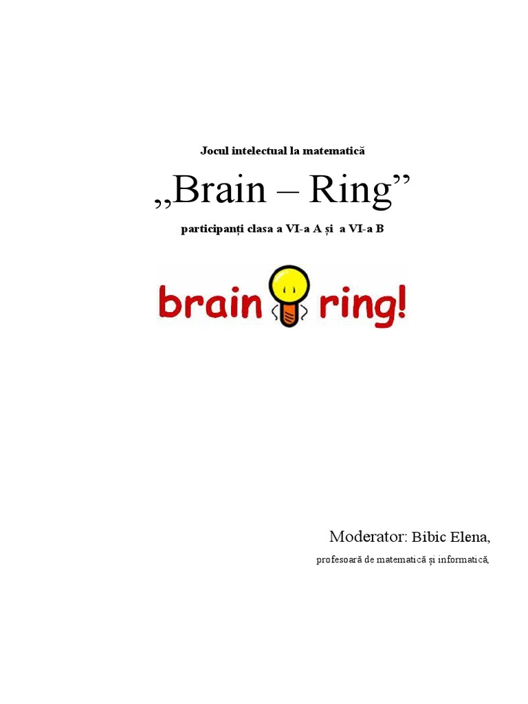 Brain Ring Matematic | PDF