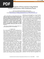 Economic Dispatch of Power System Using Particle Swarm Optimization With Constriction Factor