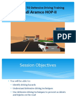 Saudi Aramco HOP-II: WELLCOME TO Defensive Driving Training