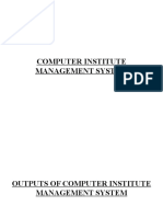 Presentation of Computer Institute Management System