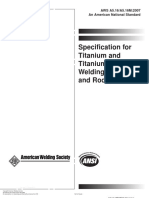 Specification For Titanium and Titanium-Alloy Welding Electrodes and Rods