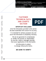 Fasteners-Technical Data and Charts