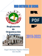 Reglamento de Organización y Funciones Sicaya 19-05