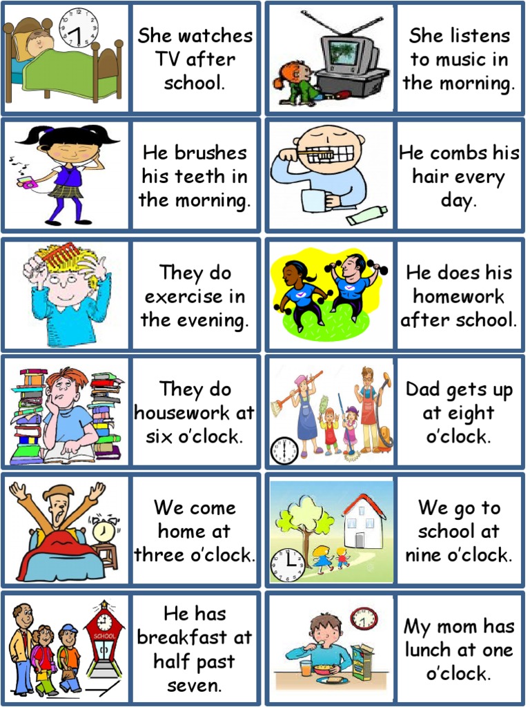 Daily Routine Activities for Kids | PDF | Art