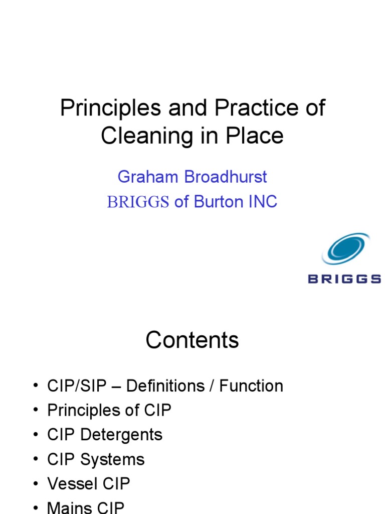 Principles of Cleaning in Place (CIP) | PDF | Fluid Dynamics | Soil
