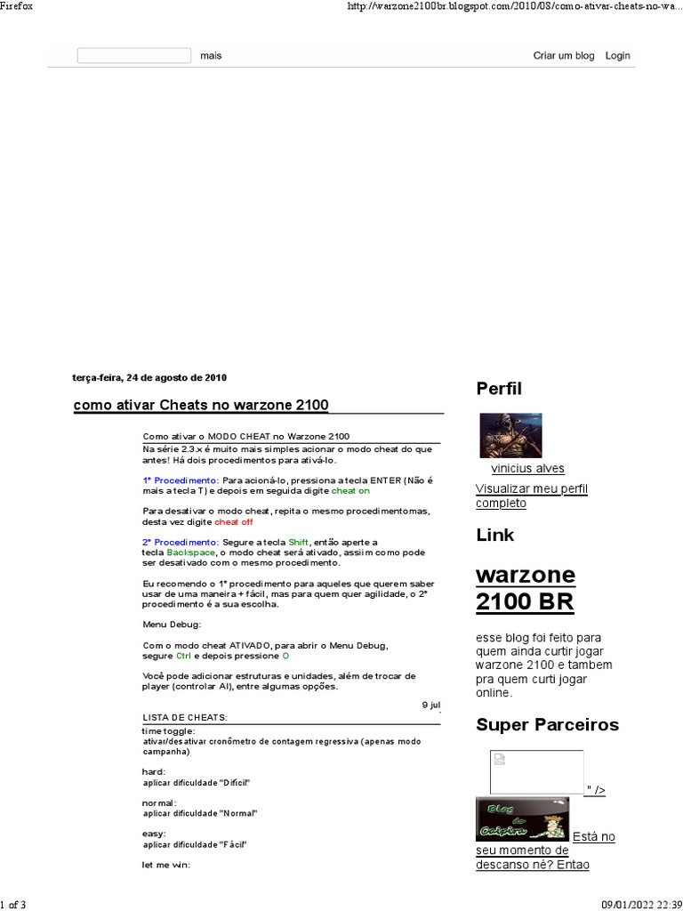 Cheats e Atalhos para Warzone 2100 | PDF | Teclado de computador ...