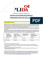 PLIDA A1 e C2 - Criteri Valutazione Prove Scrivere