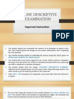 Online Descriptive Examination: Important Instructions