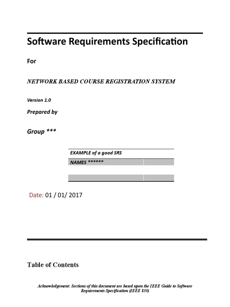 Network Course Registration SRS Document | PDF | Internet & Web | World ...