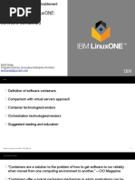 LinuxONE Virtualization Containers