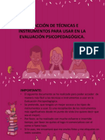 Redaccion de Tecnicas e Instrumentos para Usar en La Evaluacion Psicopedagogica @centropsicopedagogicovila La7spe