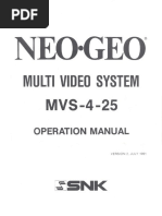 Neo Geo MVS US-Manual | PDF