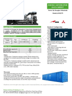 DIESEL GENERATOR DATA SHEET POWER BY SHANGHAI MITSUBISHI