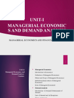 Unit-I Managerial Economic S and Demand Analysis