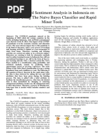 Online School Sentiment Analysis in Indonesia On Twitter Using The Naïve Bayes Classifier and Rapid Miner Tools