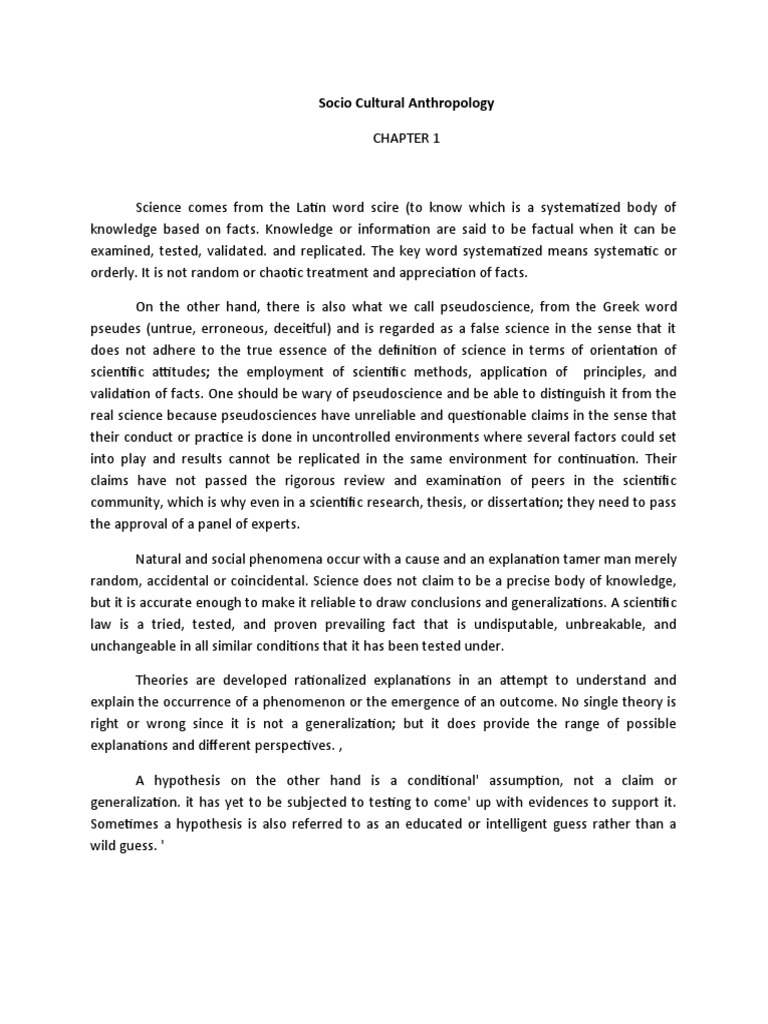 Introduction to Socio-Cultural Anthropology | PDF | Sociology ...