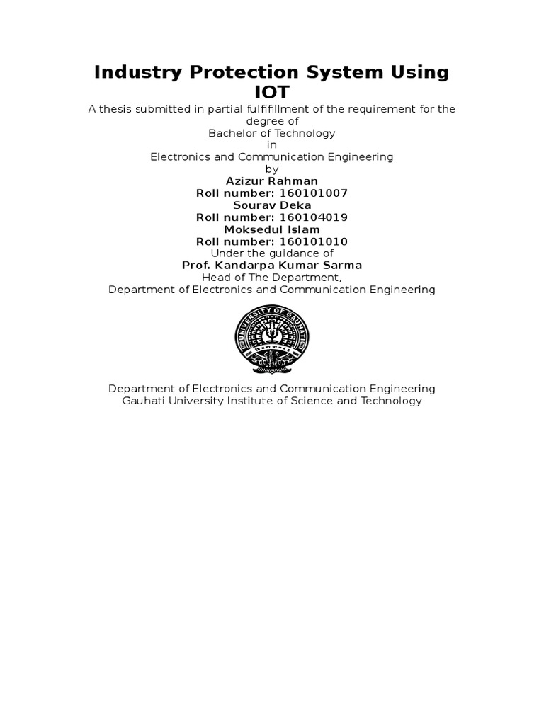 Industry Protection System Using IOT | PDF | Hypertext Transfer ...