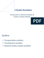 Introduction To Network Models & Facility Location Models