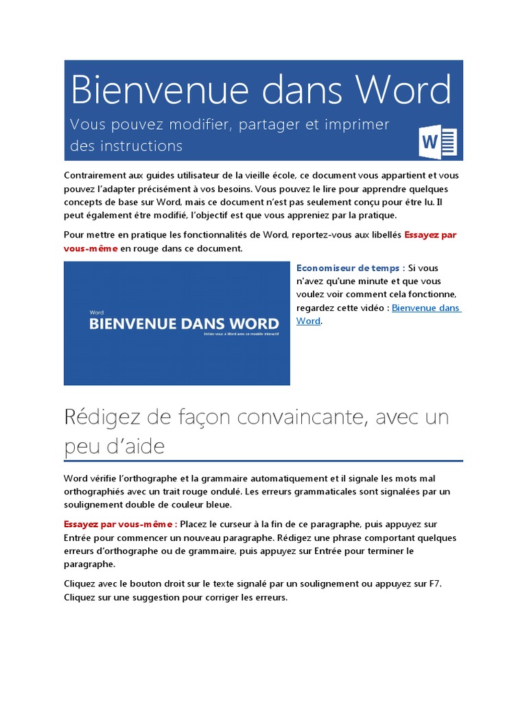 Guide pratique pour débuter avec Word | PDF | Microsoft Word | Informatique