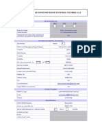 Formato Registro de Proveedores - Tecpetrol Colombia Sas