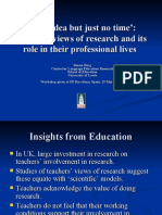 Great Idea But Just No Time': Teachers' Views of Research and Its Role in Their Professional Lives