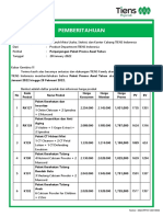 Contoh ANNOUNCEMENT Perpanjangan Paket Promo 