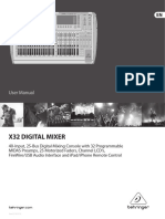 Behringer Digital Mixer x32 Users Manual 752236