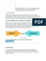 What is Database, DBMS, RDBMS, SQL and MySQL? Key Differences