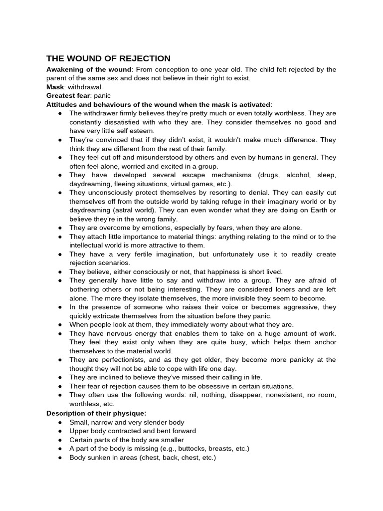5 Wounds of The Soul | PDF | Sadomasochism | Emotions