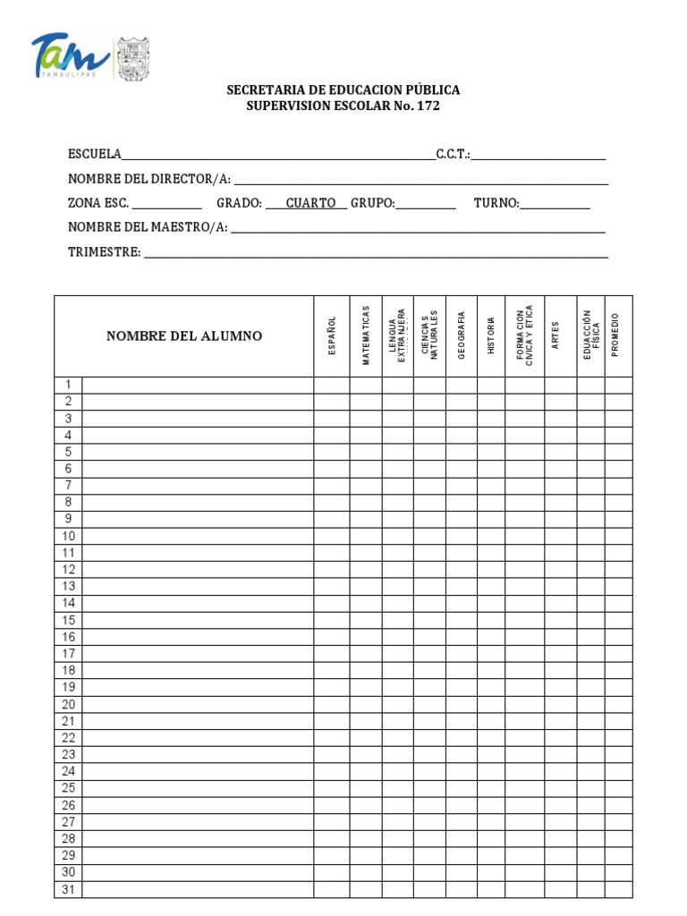Trimestral Cuarto Año | PDF