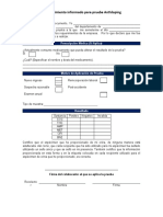 Consentimiento Informado para Prueba Antidoping