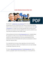 Improved Professionals Selection in New York