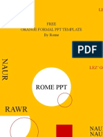 Free Orange Formal PPT Template by Rome: Lez' Go