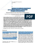 Effect of Temperature On Antibiotic Properties of Garlic (Allium Sativum L.) and Ginger (Zingiber Officinale Rosc.)