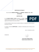Certificado de Bruno Añanca