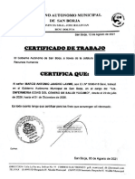 Certificado San Borja