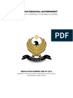 Regulations and Requirements Regarding Social Housing in The Kurdistan Region of Iraq