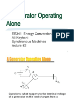 A Generator Operating Alone: EE341 Energy Conversion Ali Keyhani Synchronous Machines Lecture #2