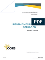 Informe Mensual coes  Octubre 2021