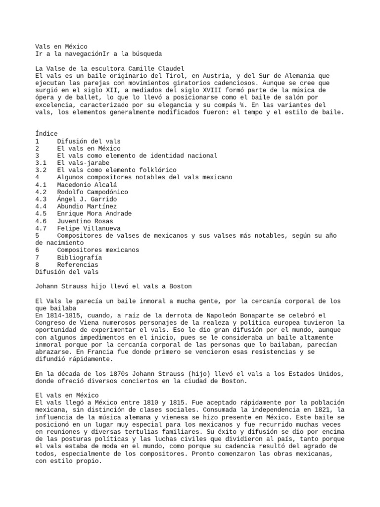 El Vals en México PDF Valses México