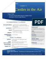 Build Castles in The Air: Other Expressions Accommodation Vocabulary