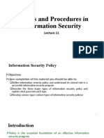 Policies and Procedures in Information Security